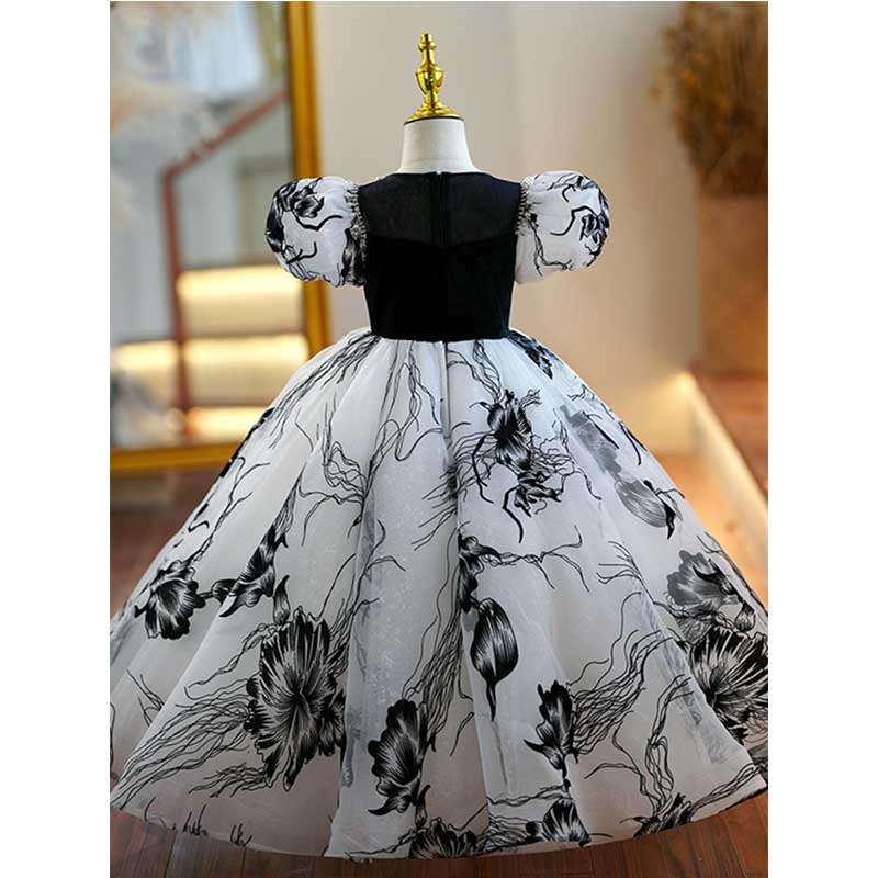 Kommunionkleid für Mädchen, Kleinkind-Festkleid, bauschiges Kleid für Babys, Geburtstagskleid für Mädchen 