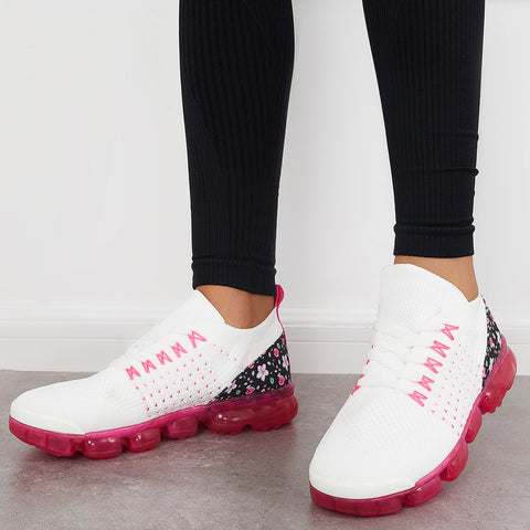 Althetic Breathable Woven Sneakers Air Cushion Sport Shoes