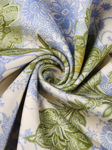 Sexy Maxikleid mit Blumenmuster und Schlitz 