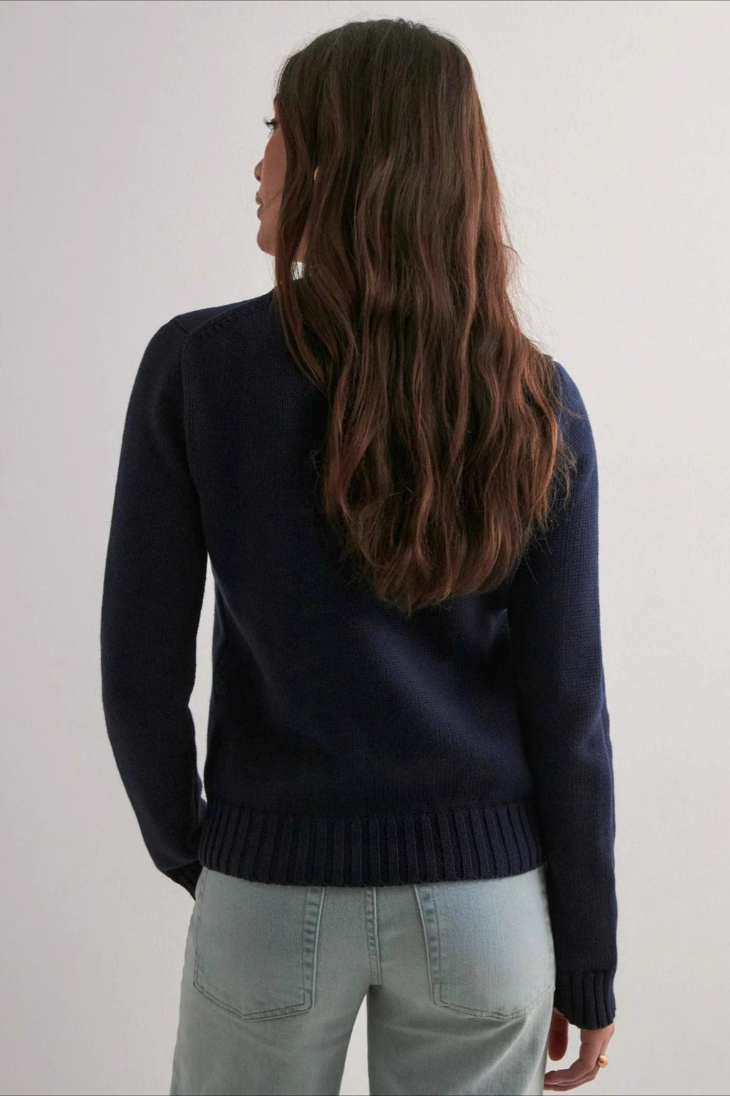 Color Block Flag Print Loose Knit Sweater