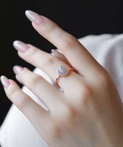 Anillos de jade dorado para mujer en plata de ley y oro 
