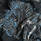 Distress Medieval Vintage Zip Hoodie