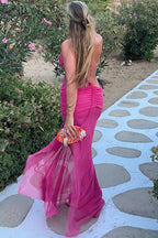 Sheer Halter Tie Waist Cutout Maxi Dress