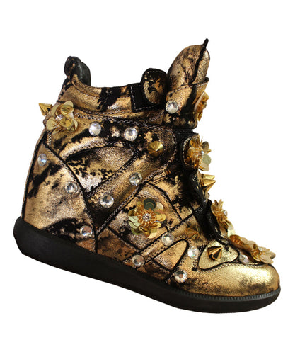 Boho Gelbe Pailletten Nagelperlen Spleißstiefel 