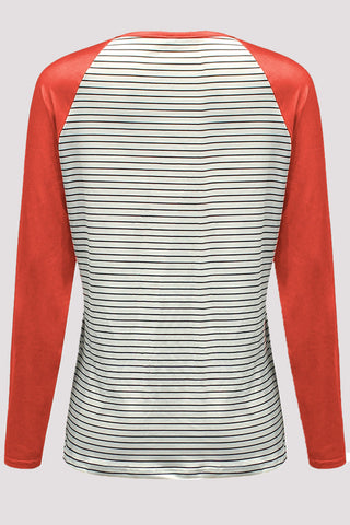 Lässige Patchwork-Oberteile mit O-Ausschnitt 