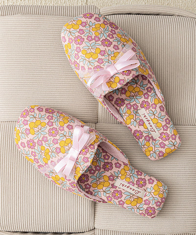 Rosa Print Hausschuhe Schuhe Baumwollstoff Bequemes Spleißen 