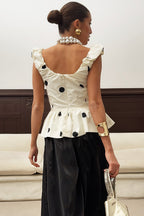 Vintage Polka Dot Elegant Basic Cami Top