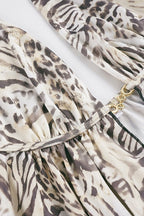 Sexy A Line Animal Backless Halter Top