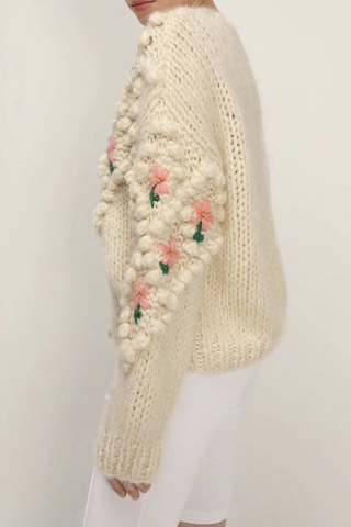 Lässiger Patchwork-Pullover mit ausgehöhltem Cardigan-Kragen 