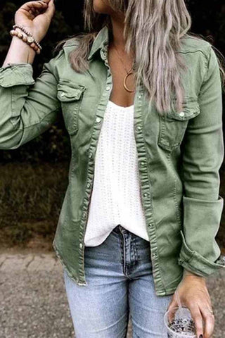 Chicindress Long Sleeve Solid Color Blouse(4 Colors)
