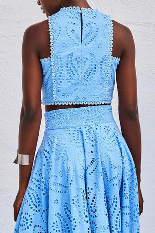 Paris Dreaming – Kurzes Tanktop mit bestickter Spitze 