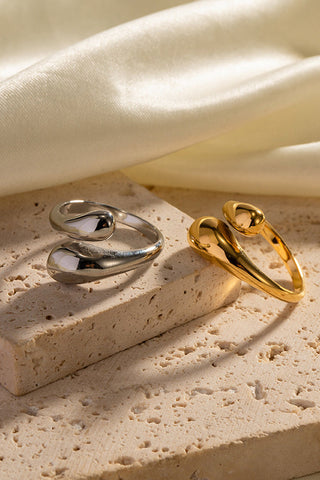 Anillo abierto con cruz ajustable, creativo y chapado en oro de moda 