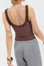 Chic Sexy Polka Dot Ruffle Cami Top