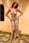 Colorful Halter Split Maxi Dress