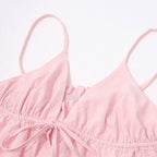 Sexy Solid Slim Tie Cami Top