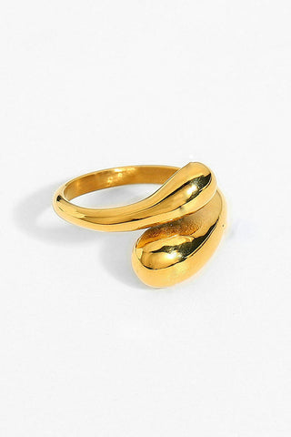 Anillo abierto con cruz ajustable, creativo y chapado en oro de moda 