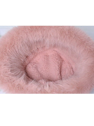 Women Winter Casual Solid Plush Warm Hat