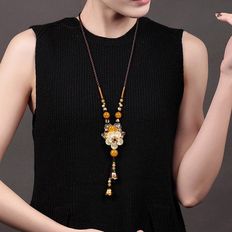 Simple Fashion Pendant Accessories Ethnic Style Necklace Autumn Winter Decorations