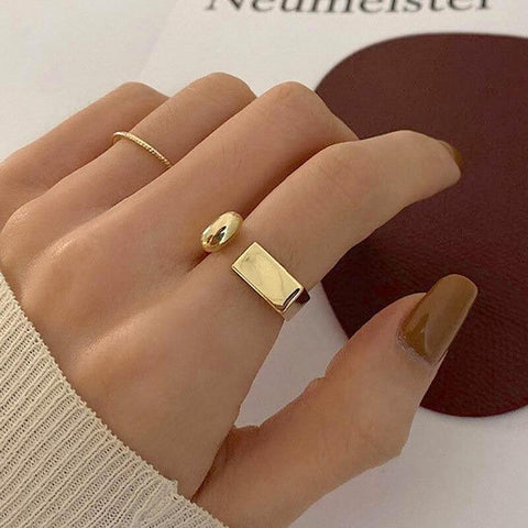 Geometrischer Goldring Iona 
