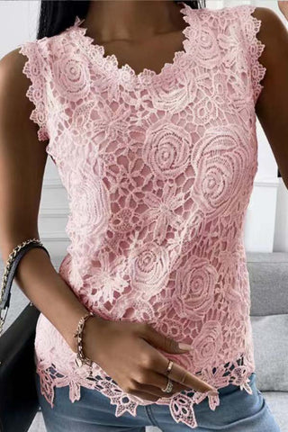 Camiseta de tirantes de encaje Heavenly Beauty 