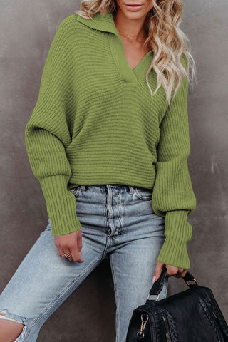 Elegant Solid Turndown Collar Sweaters(7 Colors)