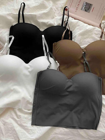4 Colors Camisole for Women Fitness Crop Tops Summer Elegant Sexy All-match Casual Aesthetic Solid New