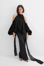 Unique Design Off Shoulder Long Sleeve Blouse