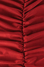 Vintage Red High Neck Maxi Dress