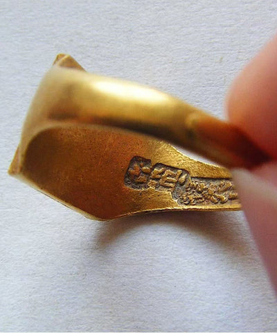 Anillos dorados de plata esterlina para mujer 