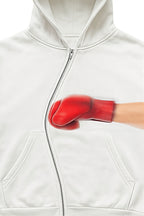 Y2K Punch Graphic Zip Street Hoodie