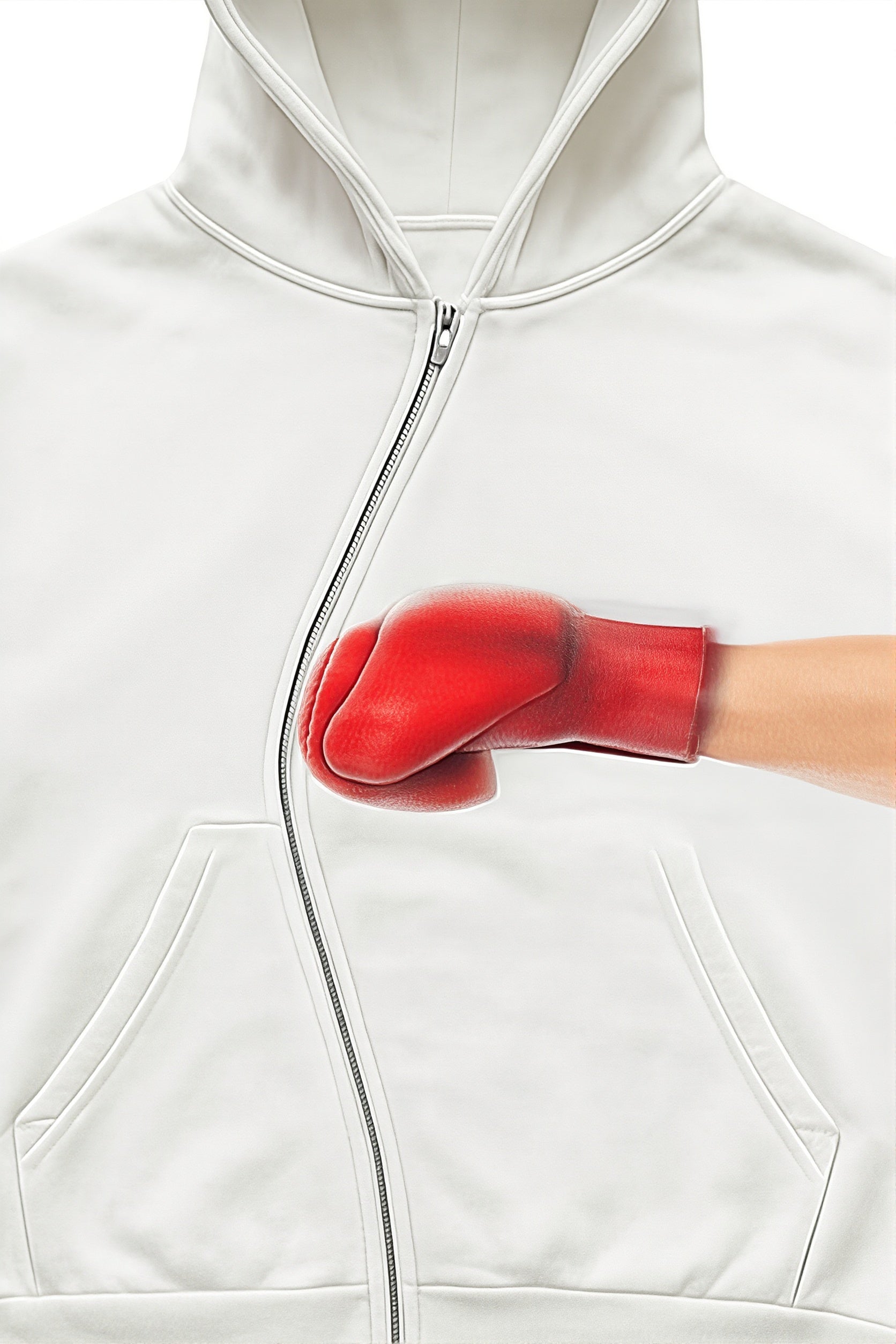 Y2K Punch Graphic Zip Street Hoodie