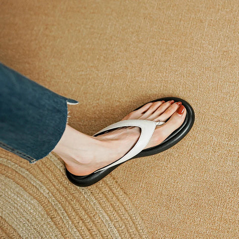 Neue Echtes Leder Frauen Schuhe Outdoor Strand Hausschuhe Mode Lässig Sommer Frauen Flip-Flops Weibliche Weiche Schuhe 34-40 