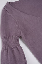 V Neck Floral Jacquard Sweater