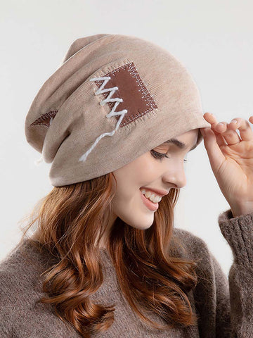 Gorro de punto con cordón para mujer de invierno 