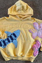 Floral Applique Street Hoodie