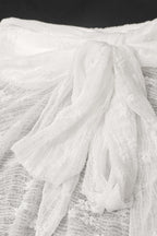 Elegant Lace Wrap Off Shoulder Blouse