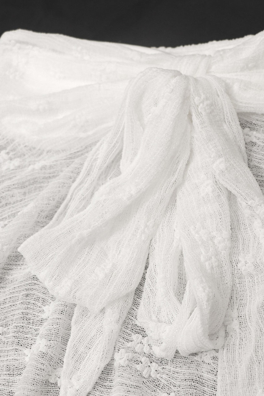 Elegant Lace Wrap Off Shoulder Blouse