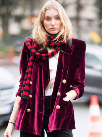 Blazer elegante de fiesta de longitud media para mujer 