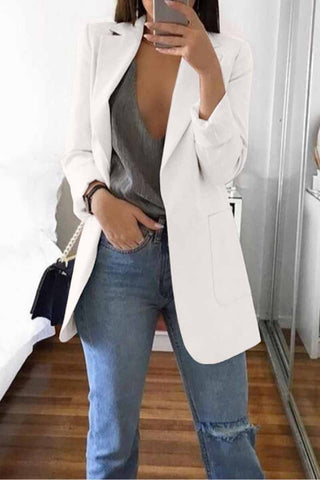 Traje elegante con blazer de bolsillo (5 colores) 