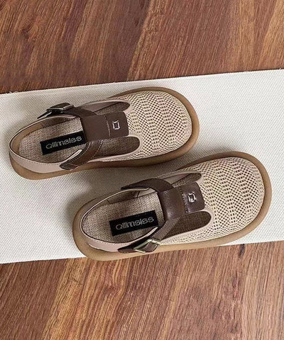 Beige atmungsaktive Mesh 2024 Casual Splicing Wandersandalen 