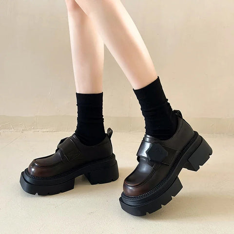 Wohnungen Plattform Loafers Schuhe Frauen Frühjahr Neue Kleid Schuhe Uniform Mode Marke 2024 Designer Weibliche Casual Zapatillas Walking 