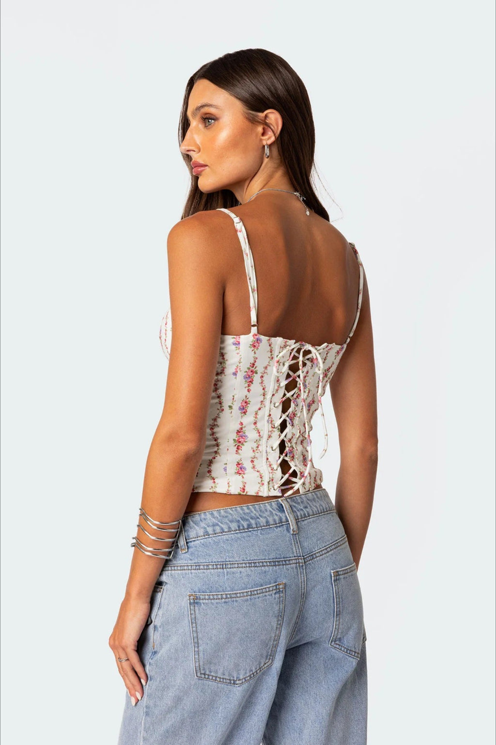 Vintage Chic Floral Crop Cami Top