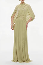 Elegant Cross Ruffle Maxi Dress