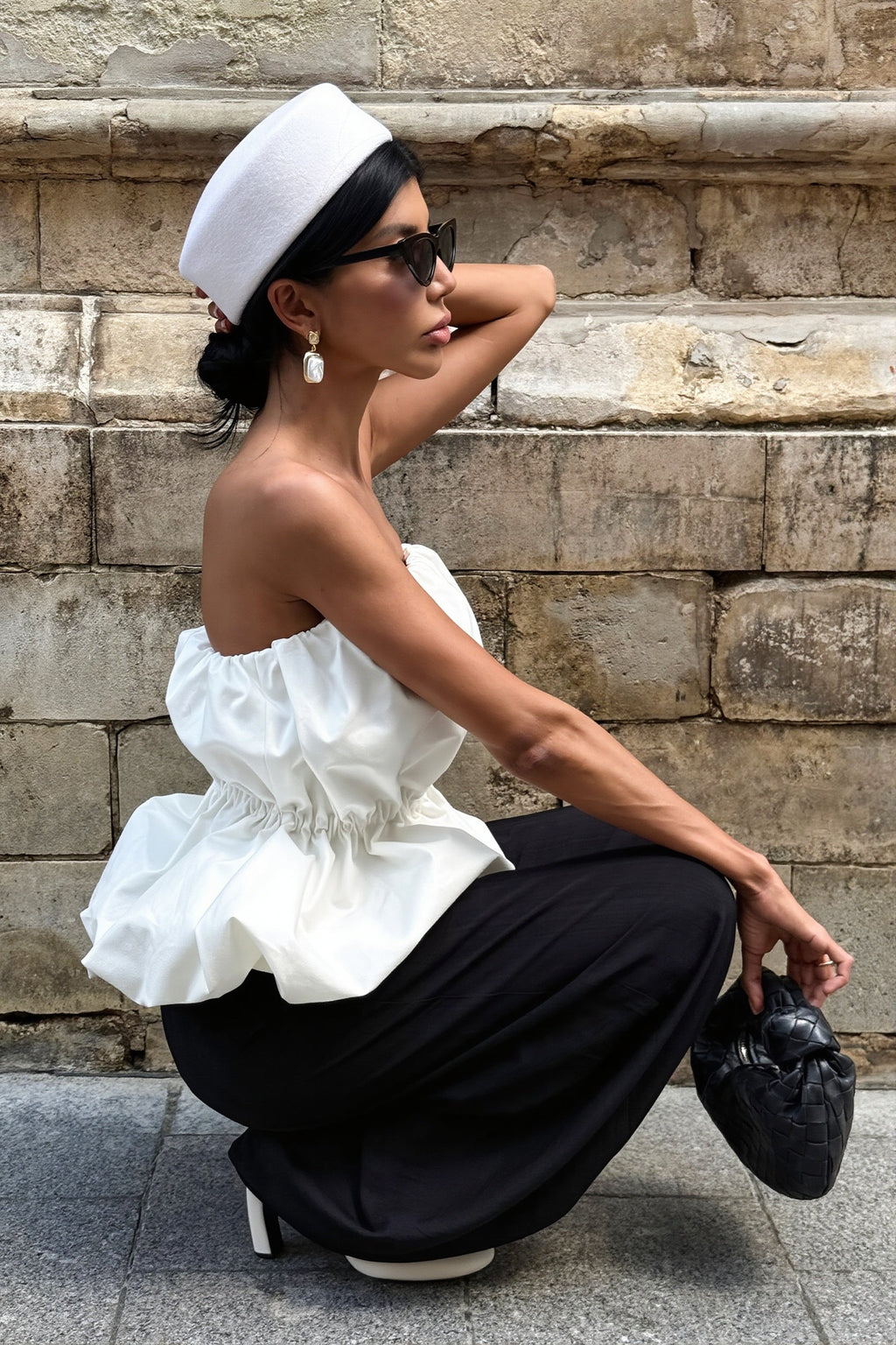 Elegant Ruched Strapless Casual Layering Blouse
