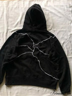 Evil Eye Patterned Dark Gothic Hip Hop Hoodie