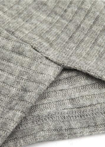 Vestidos de suéter de punto negros Diseño asimétrico Tops de punto de cuello alto grande 