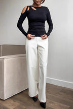 Off-Shoulder Bodycon Knit Top