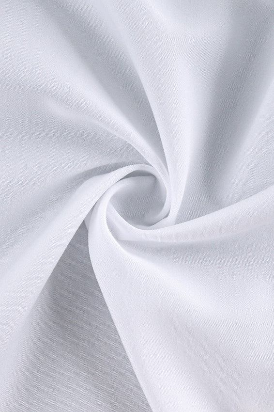 Stand Collar Tie White Elegant Blouse