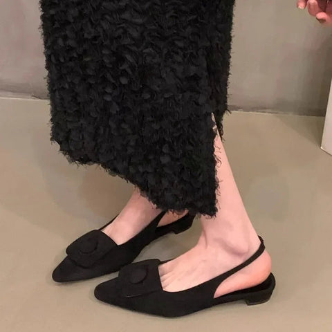 Pointed Toe Women Sandals Flats Shallow Casual Dress Shoes 2024 Summer Fashion Party Brand Shoes New Cozy Walking Mujer Zapatos