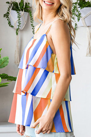 Tops sexys con cuello en U y diseño de patchwork en contraste 